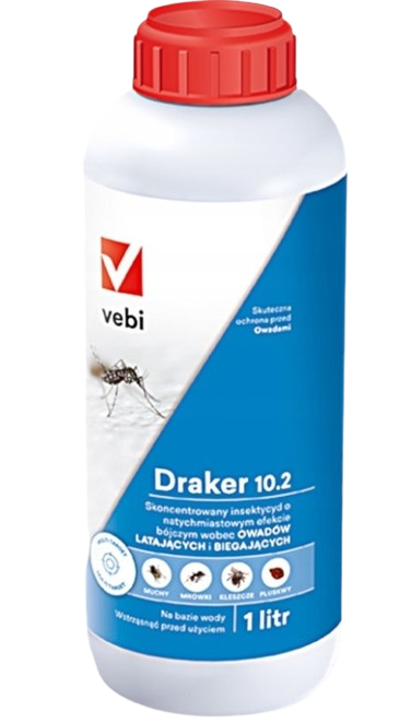 Draker Vebi płyn, oprysk na kleszcze, muchy, komary, owady